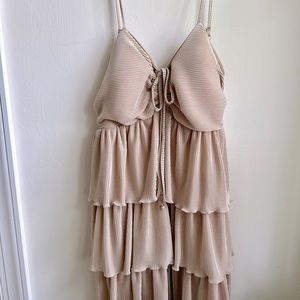 beige beach dress